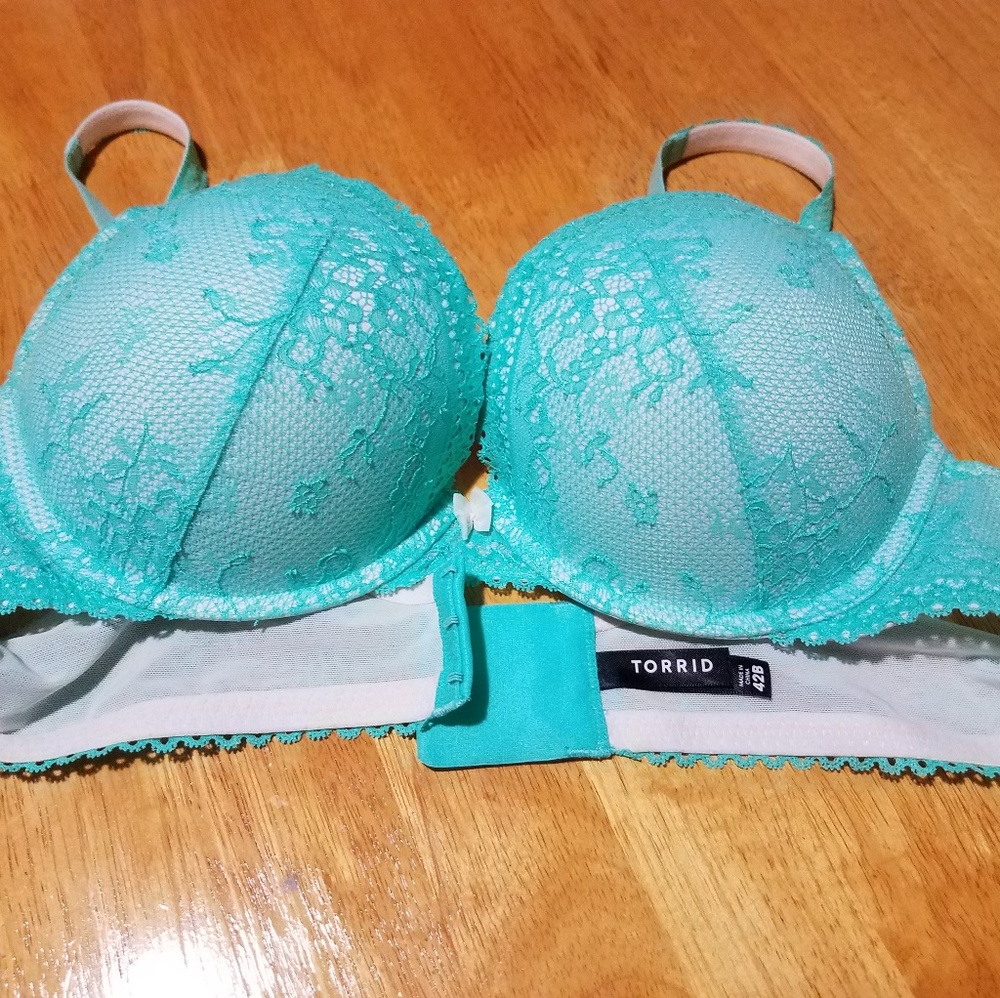 Torrid turquoise pushup bra